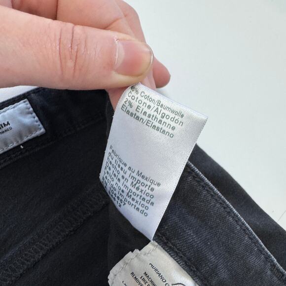 Adriano Goldschmied Jeans Womens 28 Black Legging Super Skinny Ankle Raw Hem - Picture 6 of 9